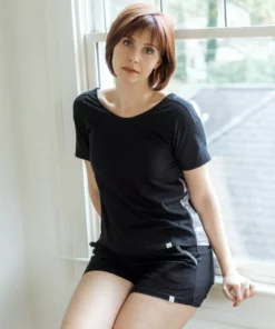 Leena & Lu Best Sellers Pima Short Pajama Set - Black