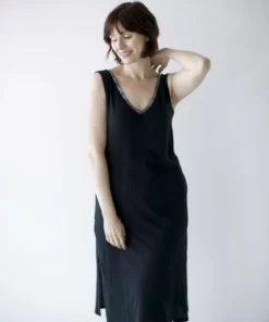 Leena & Lu BIPOC Owned Pima Long Dress - Black
