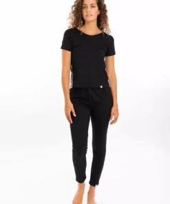 Leena & Lu Best Sellers Pima Pants - Black