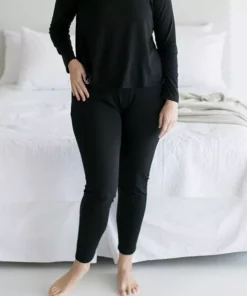 Leena & Lu Best Sellers Pima Pants - Black