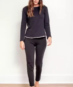 Leena & Lu Best Sellers Pima Long Sleeve And Pants Pajama Set