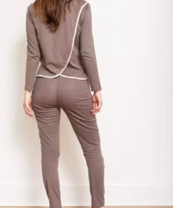 Leena & Lu Best Sellers Pima Long Sleeve And Pants Pajama Set