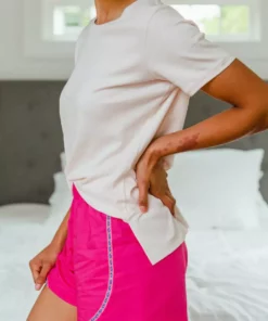 Leena & Lu New Arrivals Pima Poplin Short Lounge Set