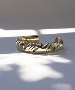 L.Greenwalt Jewelry Abstract Monstera Cuff