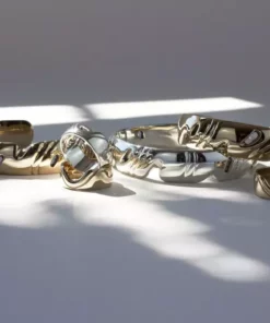 L.Greenwalt Jewelry Abstract Monstera Cuff