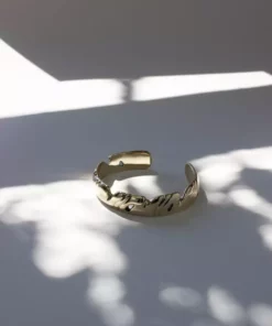 L.Greenwalt Jewelry Abstract Monstera Cuff