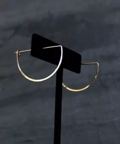 L.Greenwalt Jewelry Crescent Hoop Earrings Best Sellers