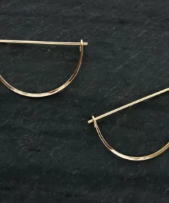 L.Greenwalt Jewelry Crescent Hoop Earrings Best Sellers