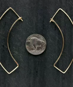 L.Greenwalt Jewelry Curve Gold Earrings