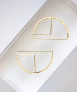 L.Greenwalt Jewelry Streamline Round Profile Earrings