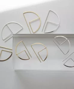 L.Greenwalt Jewelry Streamline Round Profile Earrings