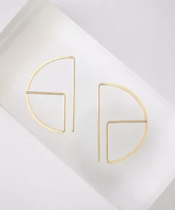 L.Greenwalt Jewelry Streamline Round Profile Earrings 12 L.Greenwalt Jewelry Streamline Round Profile Earrings