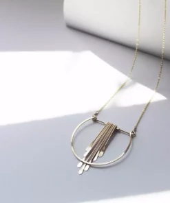 L.Greenwalt Jewelry Handcrafted Crescent Cascade Necklace