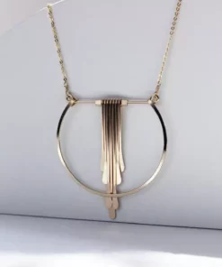 L.Greenwalt Jewelry Handcrafted Crescent Cascade Necklace