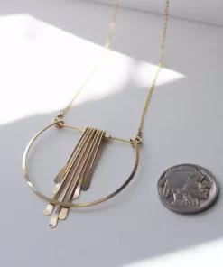 L.Greenwalt Jewelry Handcrafted Crescent Cascade Necklace