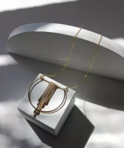 L.Greenwalt Jewelry Handcrafted Crescent Cascade Necklace