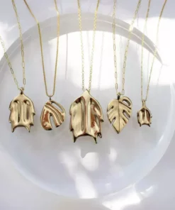 L.Greenwalt Jewelry Best Sellers Monstera Necklace 20 L.Greenwalt Jewelry Best Sellers Monstera Necklace