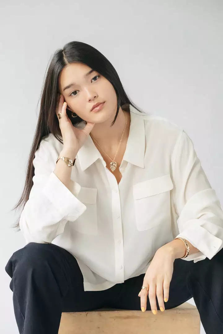 L.Greenwalt Jewelry Best Sellers Monstera Necklace 4 L.Greenwalt Jewelry Best Sellers Monstera Necklace