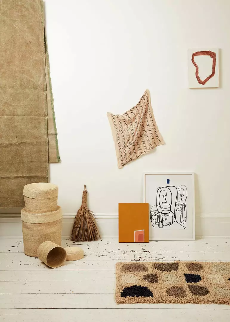 Minna Lidded Palm Basket 2 Minna Lidded Palm Basket