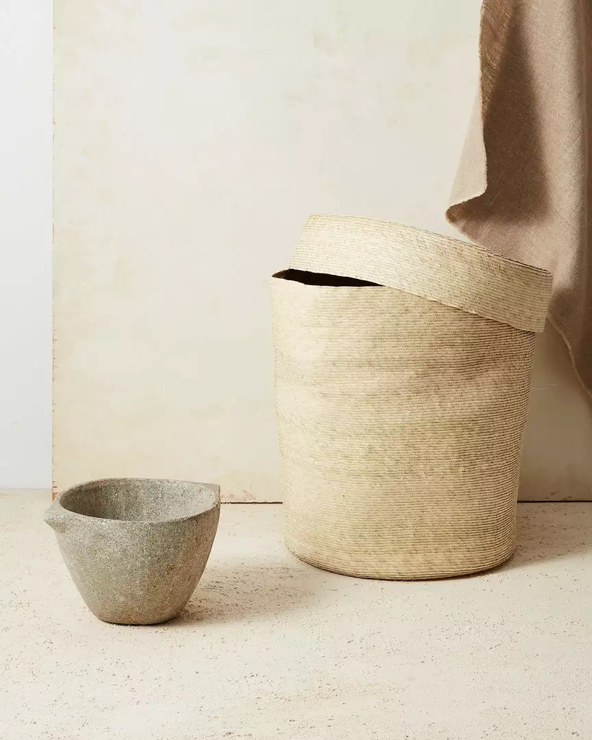 Minna Lidded Palm Basket 5 Minna Lidded Palm Basket