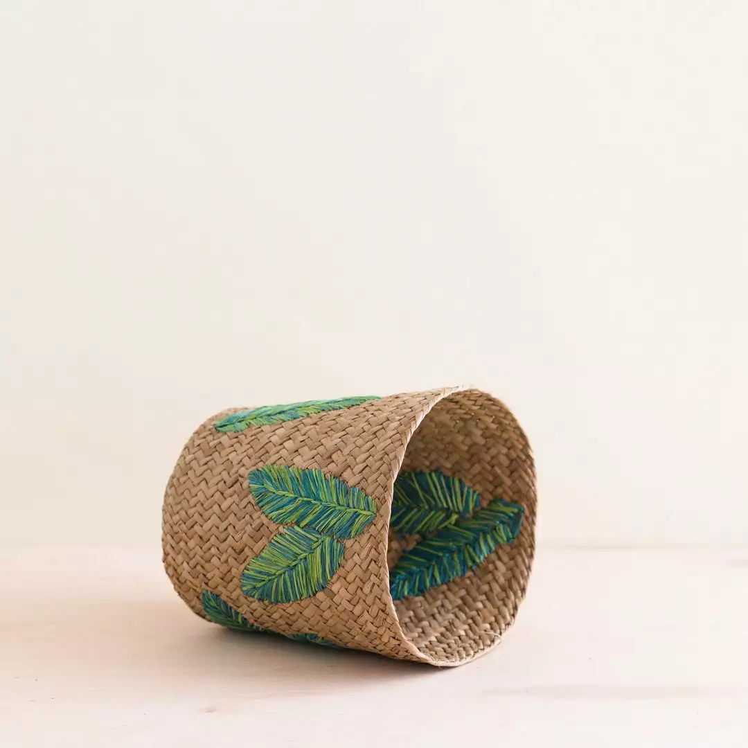 LIKHÂ Leaf Embroidery Basket 4 LIKHÂ Leaf Embroidery Basket