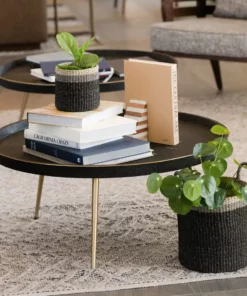 LIKHÂ Black Floor Basket With Handles Home Goods 7 LIKHÂ Black Floor Basket With Handles Home Goods