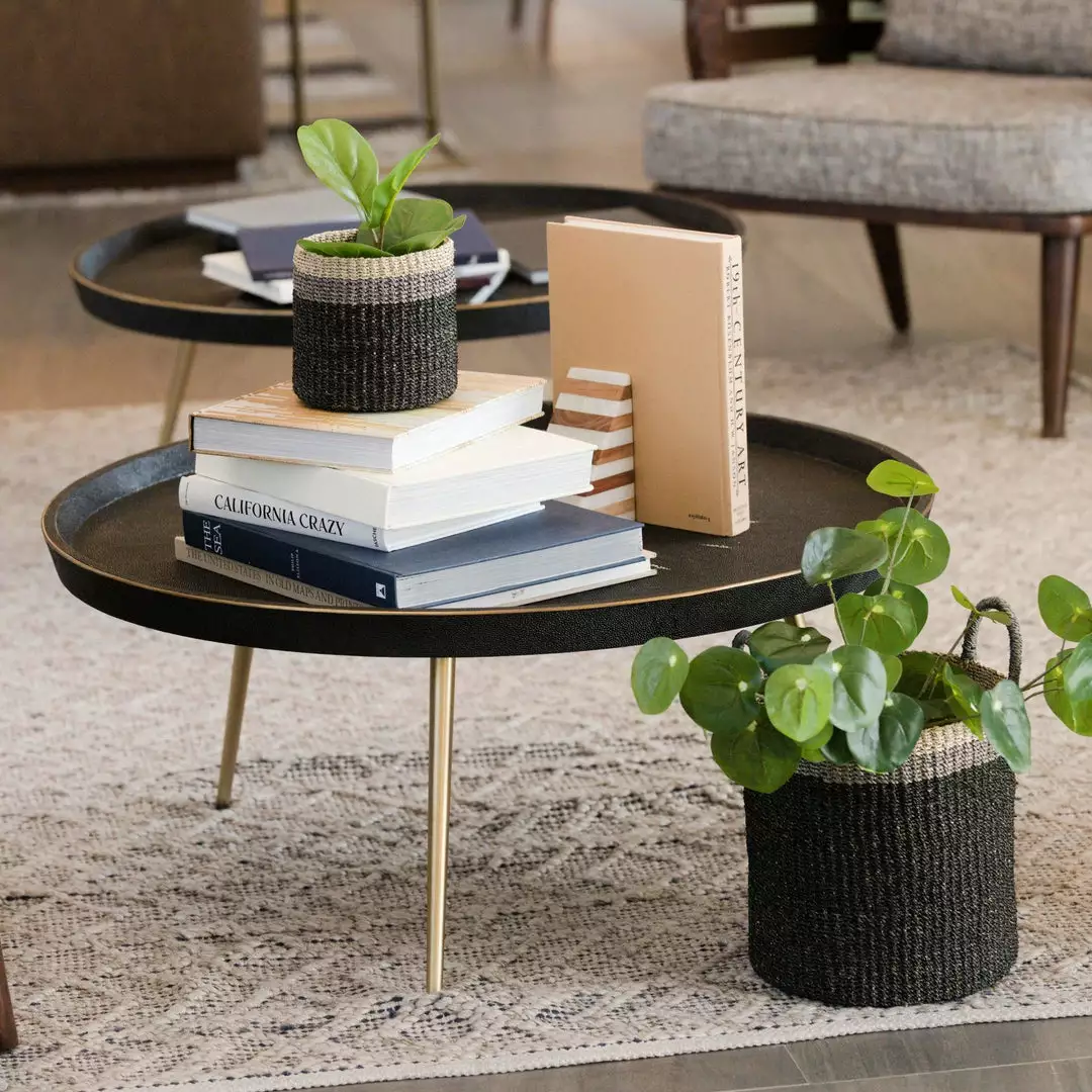 LIKHÂ Black Floor Basket With Handles Home Goods 3 LIKHÂ Black Floor Basket With Handles Home Goods