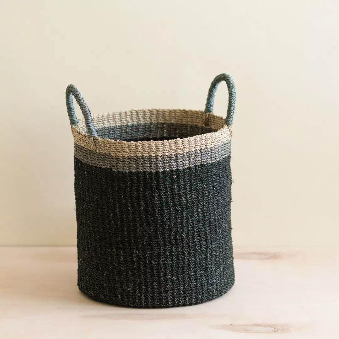 LIKHÂ Black Floor Basket With Handles Home Goods 1 LIKHÂ Black Floor Basket With Handles Home Goods