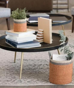 LIKHÂ Coral Floor Basket With Handles