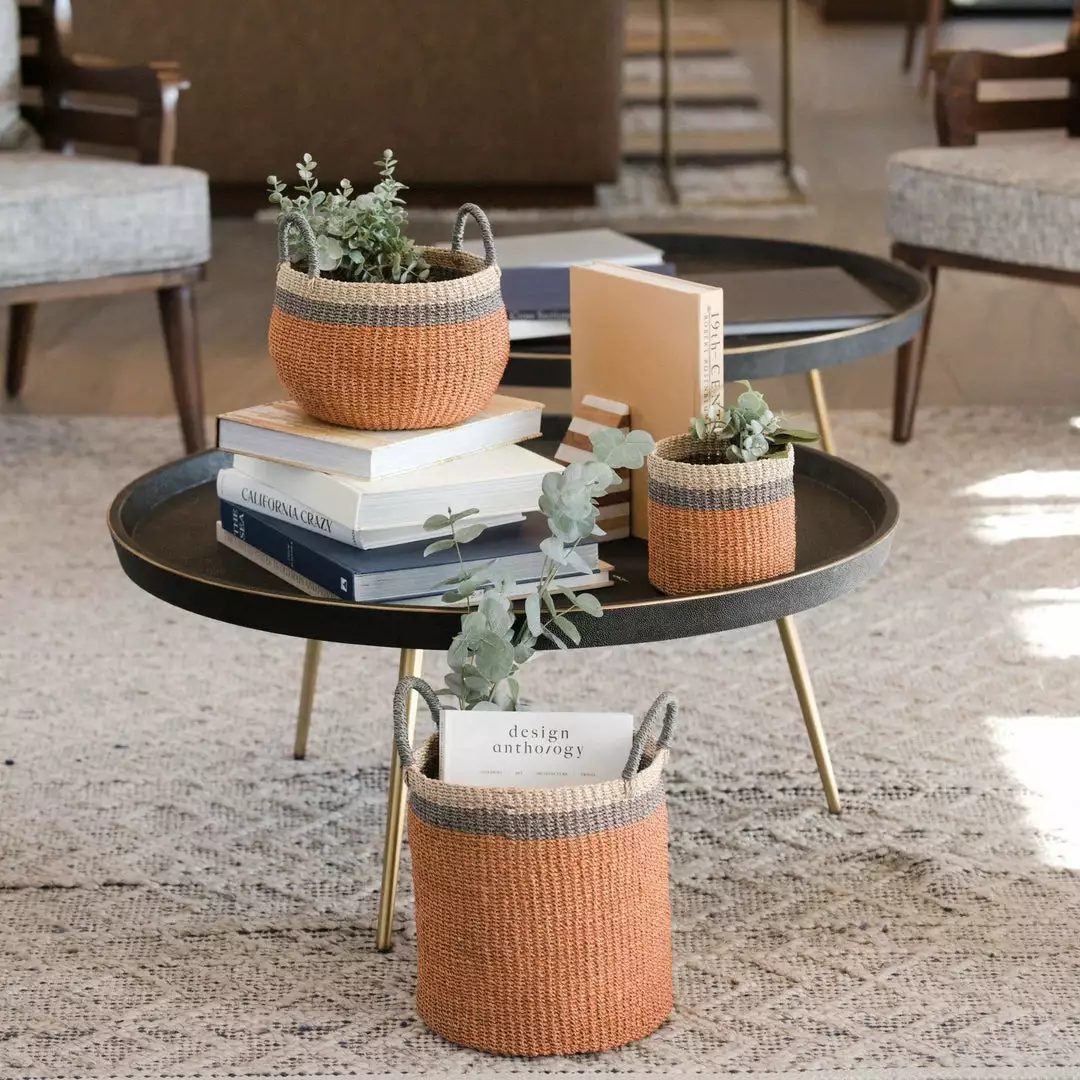 LIKHÂ Home Goods Coral Tabletop Mini Basket 3 LIKHÂ Home Goods Coral Tabletop Mini Basket