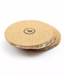 LIKHÂ Cracked Mother Of Pearl Coaster Set