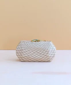 LIKHÂ Dusty Rose Houndstooth Clutch Accessories