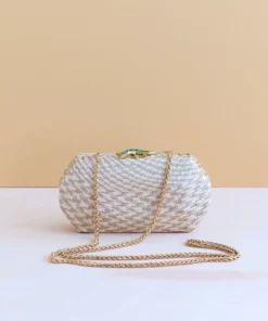 LIKHÂ Dusty Rose Houndstooth Clutch Accessories