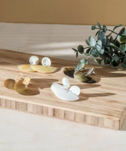 LIKHÂ Geometric Mother Of Pearl Earrings Special Occasion