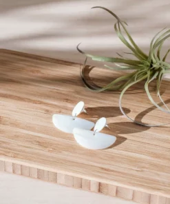 LIKHÂ Geometric Mother Of Pearl Earrings Special Occasion