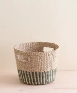 LIKHÂ Gray + Natural Tapered Basket