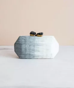 LIKHÂ Light Gray Hexagon Clutch Accessories 8 LIKHÂ Light Gray Hexagon Clutch Accessories