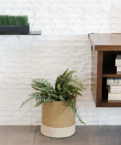 LIKHÂ Mustard Floor Basket With Handles