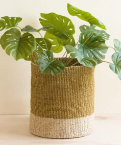 LIKHÂ Mustard Floor Basket With Handles