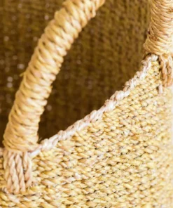 LIKHÂ Mustard Floor Basket With Handles