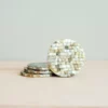 LIKHÂ Mosaic Mother Of Pearl Coaster Set Kitchen + Dining