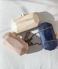 LIKHÂ White Woven Clutch Accessories