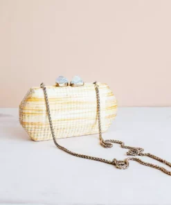 LIKHÂ Yellow Shibori Pattern Clutch
