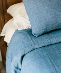 Creative Women Denim Blue Linen Duvet Set Home Goods