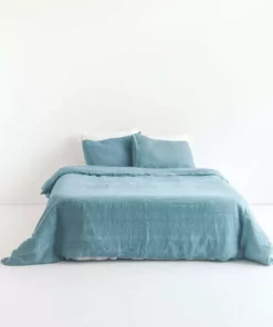 Creative Women Denim Blue Linen Duvet Set Home Goods