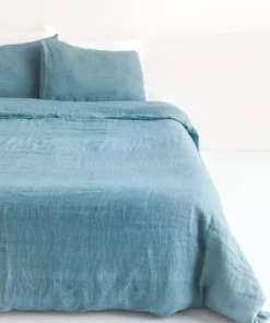 Creative Women Denim Blue Linen Duvet Set Home Goods