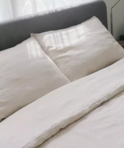 Creative Women Home Goods Natural Chambray Linen Duvet Cover Set