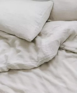 Creative Women Home Goods Natural Chambray Linen Duvet Cover Set