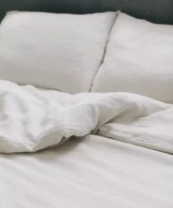 Creative Women Home Goods Natural Chambray Linen Duvet Cover Set