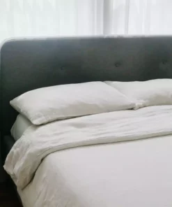 Creative Women Home Goods Natural Chambray Linen Duvet Cover Set